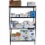 Safco Industrial Wire Shelving Starter Kit Four-Shelf 48w x 18d x 72h Black 5291BL Perspective: back