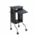 Safco Scoot Presentation Cart 21-1/2 x30-1/4 x40-1/2  Black 8945BL Perspective: back