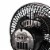 Comfort Zone® 6-Inch Clip/Desk Combination Fan - Black Perspective: back