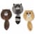 Spot Flat Jax Plush Assorted Pet Toy Perspective: back