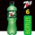 7UP Zero Sugar Lemon Lime Caffeine-Free Soda Bottles Perspective: back