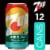 7UP Tropical Zero Sugar Caffeine Free Lemon Lime Mango Peach Soda Cans Perspective: back