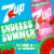 7UP Caffeine Free Watermelon Strawberry Soda Cans Perspective: back
