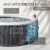 Intex PureSpa Greywood Deluxe 6 Person Portable Inflatable Hot Tub Jet Spa, Gray Perspective: back