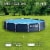 Intex Metal Frame 12' x 30  Round Above Ground Outdoor Swimming Pool with Pump Perspective: back