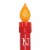 Union Christmas Illuminated Lighted 39 Inch Noel Candle with Cord and Light, Red Perspective: back