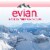 Evian Natural Spring Water Bottle Perspective: back