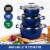 Granite Stone Blue Non-Stick Nesting Pots Perspective: back
