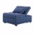 Linon Boone Upholstered Convertible Sofa Bed in Blue Perspective: back