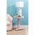 Linon Bree Wood Accent Side Table in Pink Perspective: back