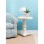 Linon Bree Wood Accent Side Table in White Perspective: back