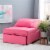 Linon Boone Upholstered Convertible Sofa Bed in Hot Pink Perspective: back