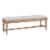 Linon Hayes Wood Upholstered Padded Bench in Natural Brown Perspective: back