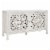 Linon Micah Two Door Wood Cabinet in Washed White Perspective: back