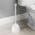 iDesign Una Bathroom Plunger and Holder - White Perspective: back