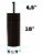 Toilet Plunger with Holder for Bathroom, Multi Drain Suitable for Bathtubs, Quick Dry, Bronze Perspective: back