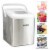 Igloo Automatic Self-Cleaning Portable Countertop Ice Maker with Handle - Stainless Steel Perspective: back