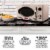 Nostalgia Retro Countertop Microwave Oven - Ivory Perspective: back