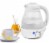 HomeCraft Collapsible Electric Water Kettle - White Perspective: back