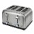 HomeCraft Stainless Steel 4-Slice Toaster - Silver Perspective: back