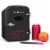 Nostalgia Six Can Single Door Retro Round Refrigerator - Black Perspective: back