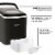 Igloo Automatic Self-Cleaning Portable Countertop Ice Maker Machine With Handle - Black Perspective: back