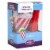 Nostalgia™ Snow Cone Cups & Spoon Straws - Red/White Perspective: back