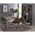 ACME Disho Wooden Writing Desk with USB Port in Light Weathered Oak and Black Perspective: back