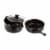 Gibson 7 Piece Carbon Steel Nonstick Pots and Pans Cookware Set with Lids, Black Perspective: back