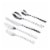 Gibson Elite Sparland Forged Stainless Steel Flatware Silverware Set, 20 Piece Perspective: back