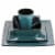 Gibson Elite Kiesling Dinnerware Set - Turquoise Perspective: back