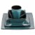 Gibson Elite Kiesling Dinnerware Set - Turquoise Perspective: back