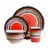 Gibson Casa Stella 16 Piece Dinnerware Plates, Bowls, & Mugs Set, Multicolor Perspective: back