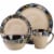 Gibson Elite Casa Azul 16 Piece Plates, Bowls, & Mugs Dinnerware Set, Cream/Blue Perspective: back
