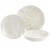 Martha Stewart Wood Pattern Stoneware Dinnerware Set - Off-White Perspective: back