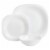 Gibson Home Break and Chip Resistant Square Dinnerware Set, Service for 6, Opal Perspective: back
