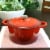 Crock Pot Artisan 5 Quart Round Enameled Cast Iron Dutch Oven in Scarlet Red Perspective: back