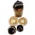 Casa Estebana 3 Piece Stoneware Storage Canister Container Jar Set Perspective: back