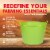 Little Giant 11 Gallon Heavy Duty Farm Bucket Poly/Rubber Flex Tub with Handles Perspective: back