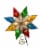 Kurt Adler Capiz Star Multicolored 10-Light Treetop, 9.25 Perspective: back