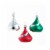 Kurt Adler Hershey's Miniature Kisses Glass Ornaments, 6-Piece Box Set, 1.5 Perspective: back