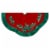 Christmas Holly Leaf And Bow Tree Skirt Red Green Glittered Leaves H5244 Perspective: back