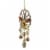 KSA 6.5  Amber Glitter Flower Gem Christmas Ornament Perspective: back