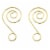 Christmas Gold Ornament Hooks Metal Hanger Display W5308 Perspective: back