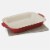 Cuisinart 4 Quart Chef Classic Ceramic Rectangular Casserole Dish Bakeware, Red Perspective: back