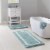 Madison Park Bittman Reversible High Pile Tufted Bath Rug Aqua 21x34 Perspective: back