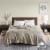 Madison Park 100% Certified Egyptian Cotton Blanket Khaki Full/Queen Perspective: back