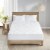 Clean Spaces Casual Polyester Allergen Barrier Mattress Pad in White LCN16-0018 Perspective: back