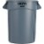 Rubbermaid Plastic Round Brute Container - Gray Perspective: back