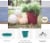 Bloem 7484785 12.75 x 14 in. Plastic Saturn Planter, Burnt Red Perspective: back